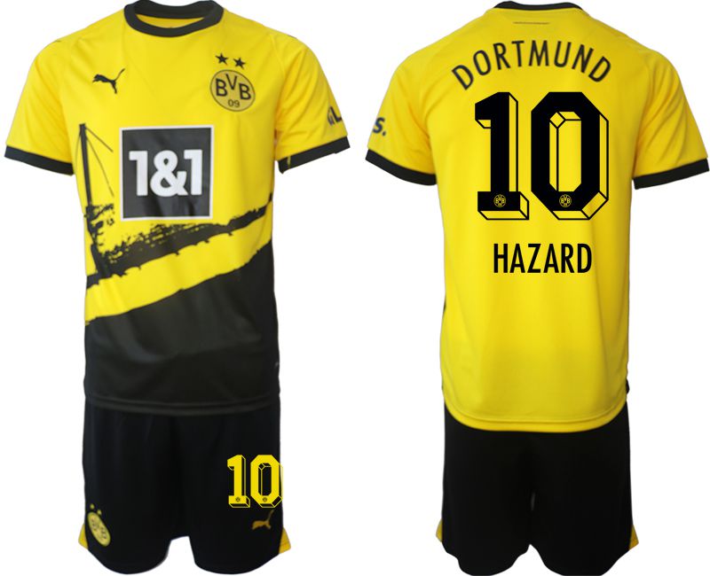Men 2023-2024 Club Borussia Dortmund home yellow 10 Soccer Jersey